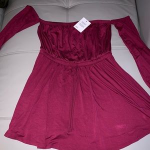 Off shoulder swing dress